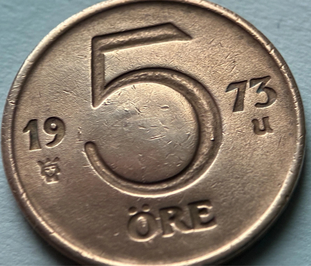 5 Öre 1973 | Schweden | Gustaf VI. Adolf | Bronze | Skandinavische Münze | schön