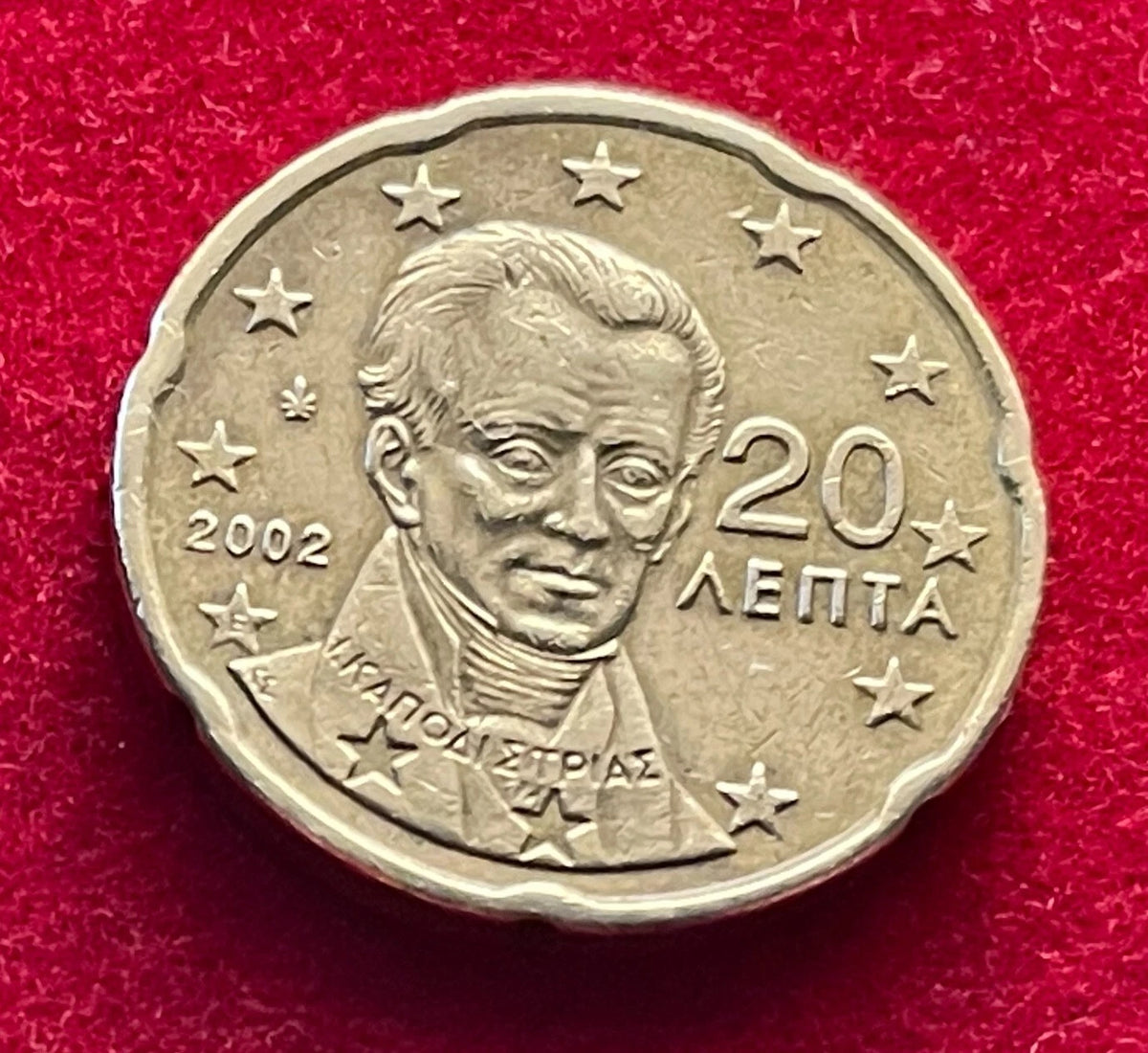 20 Cent 2002 | Griechenland | Ioannis Kapodistrias | Nordisches Gold Münze | schön