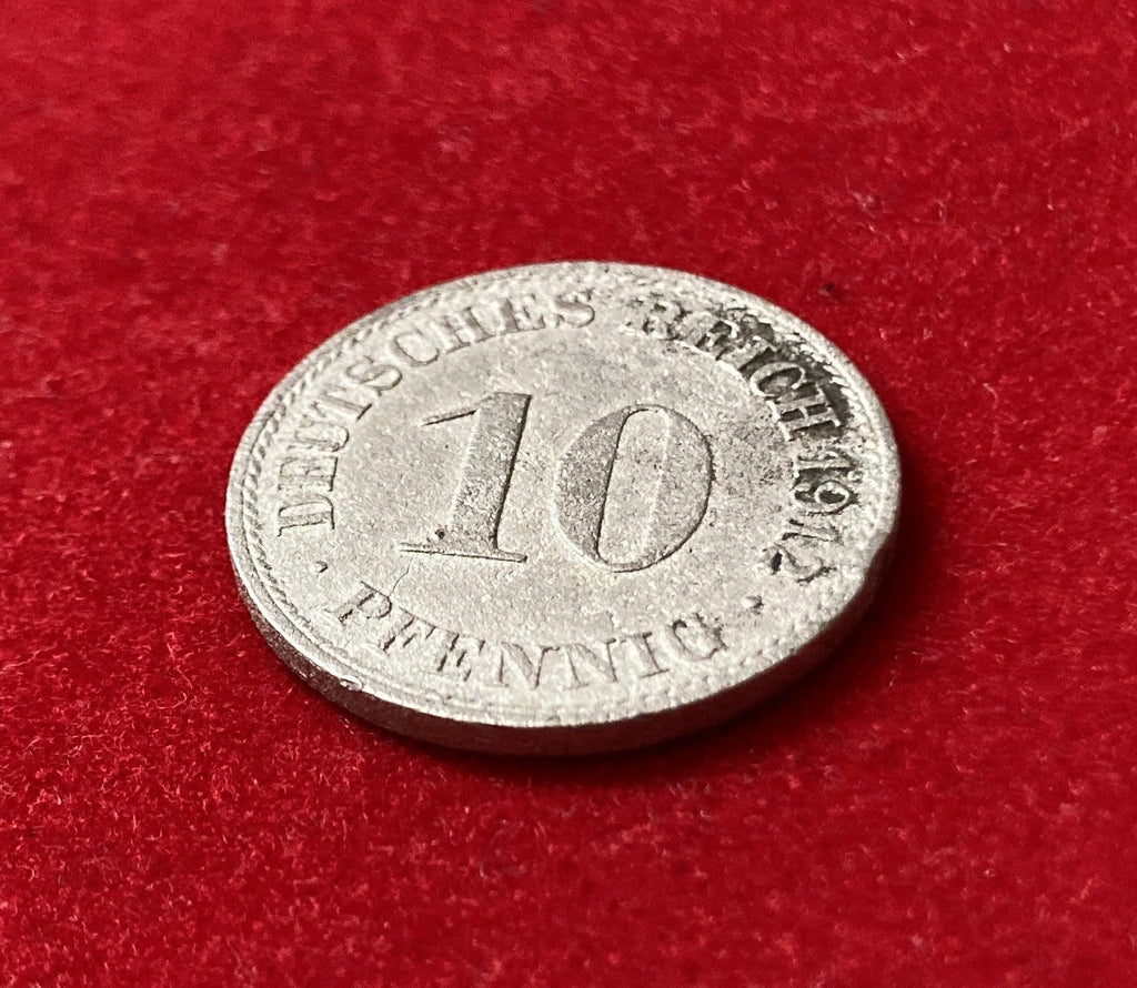 10 Pfennig 1912 A | Deutsches Reich | gekrönter deutscher Reichsadler | Kupfer-Nickel Münze