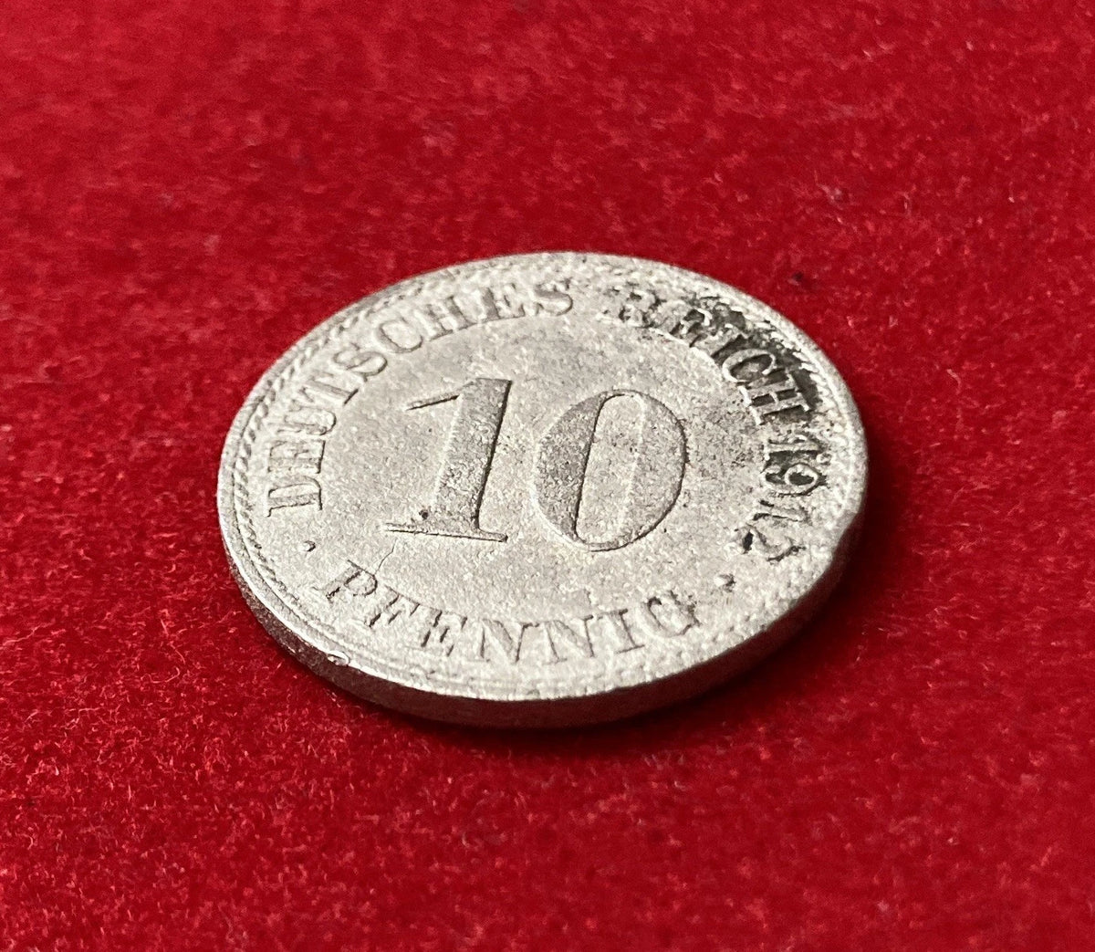 10 Pfennig 1912 A | Deutsches Reich | gekrönter deutscher Reichsadler | Kupfer-Nickel Münze