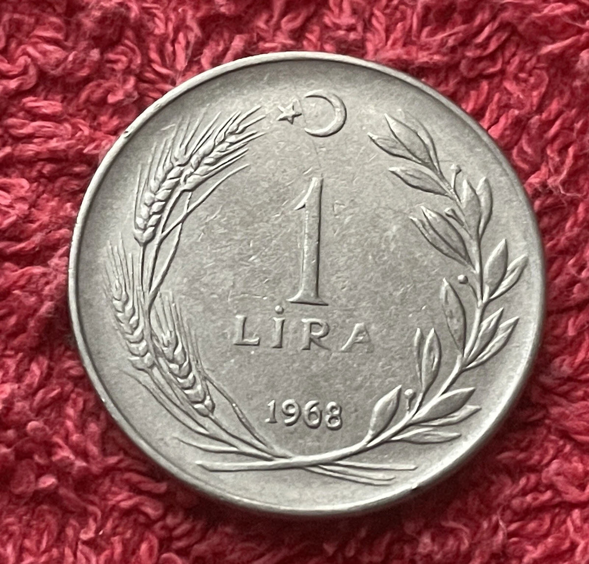 1 Lira 1968 | Türkei | Mustafa Kemal Atatürk | TÜRKİYE CUMHURİYETİ | Edelstahl | Münze