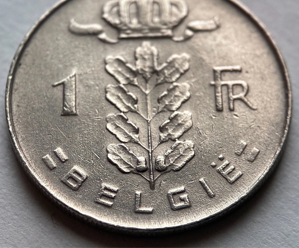 1 Franc Belgien 1973 | Ceres-Kopf & Eichenzweig | BELGIË | Münze