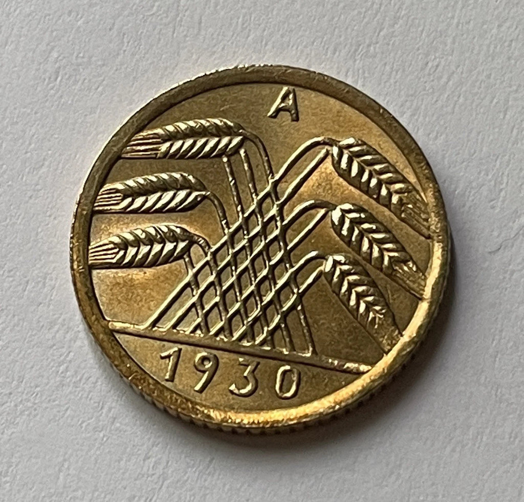 5 Reichspfennig 1930 A | Deutsches Reich | Weimarer Republik | Aluminiumbronze Münze | vorzüglich