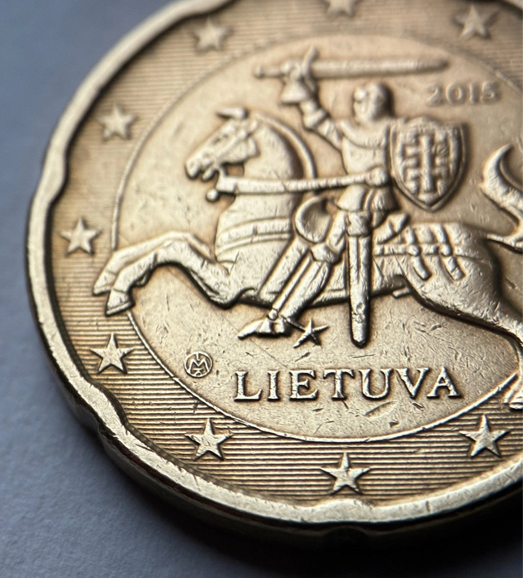 20 Cent 2015 | Litauen | Vytis Ritter | Münze aus Nordischem Gold | schön