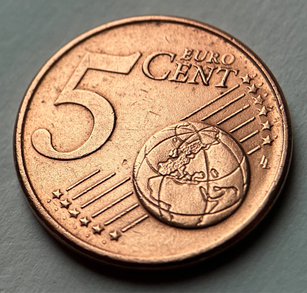 5 Cent 2002 | Griechenland | Moderner Tanker | Münze aus Verkupfertem Stahl | Sehr schön