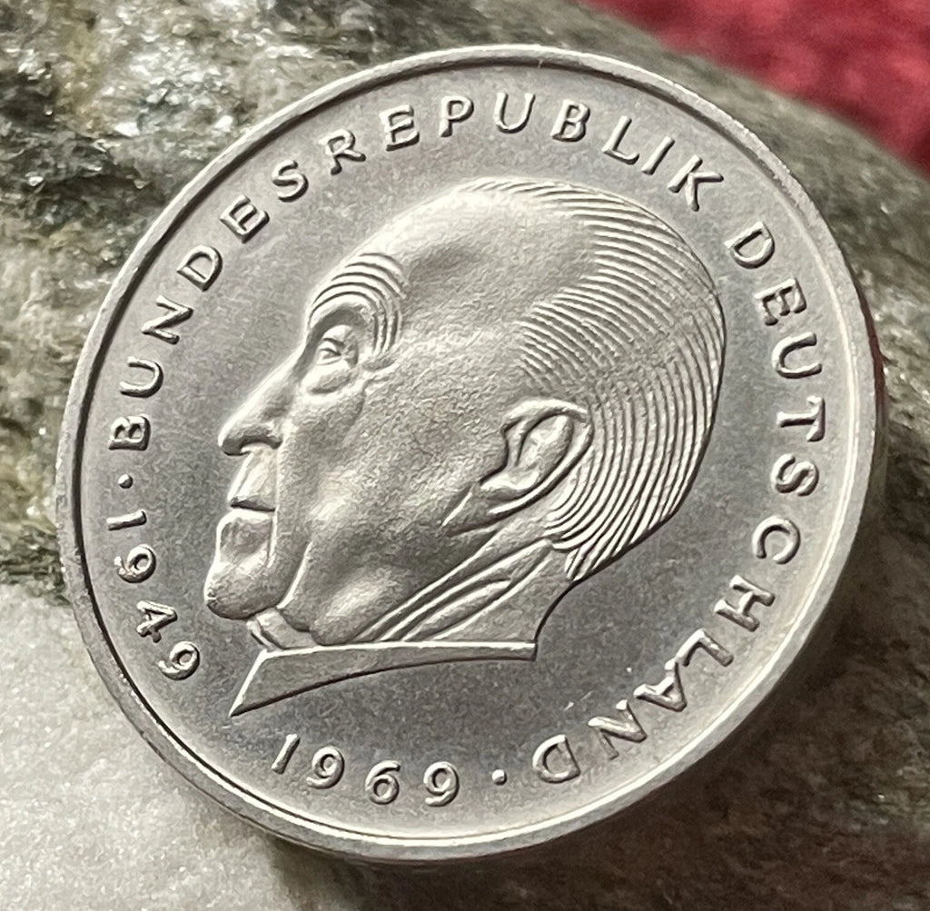 2 Deutsche Mark 1971 G | Bundesrepublik Deutschland | Konrad Adenauer | Kupfer-Nickel Gedenkmünze | vorzüglich