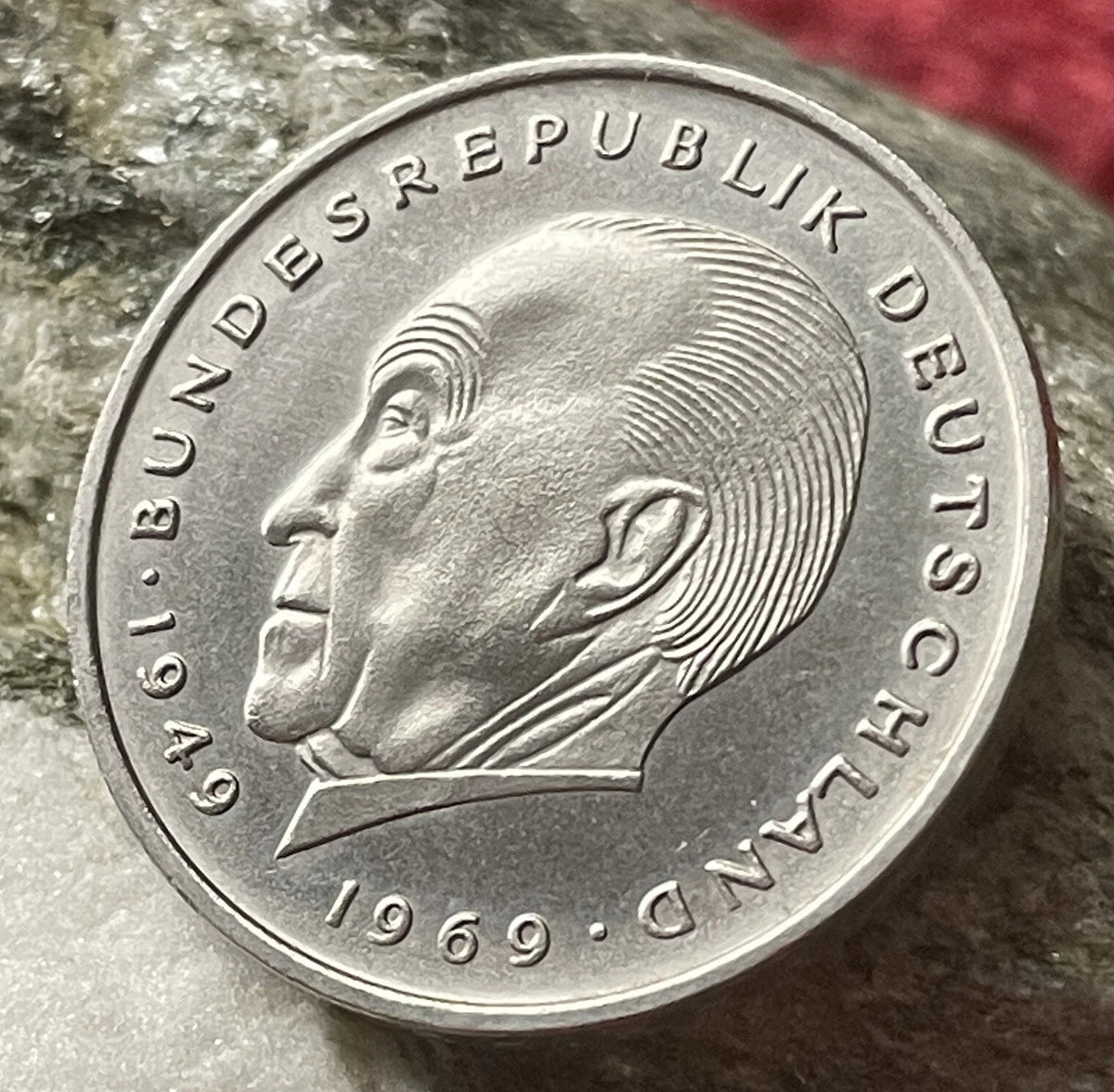 2 Deutsche Mark 1971 G | Bundesrepublik Deutschland | Konrad Adenauer | Kupfer-Nickel Gedenkmünze | vorzüglich