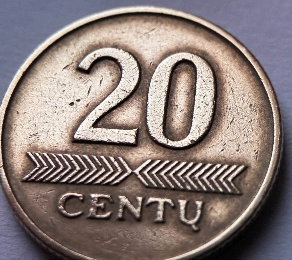 20 Centų 1997 | Litauen | Vytis Ritter | Nickel-Messing Münze | schön