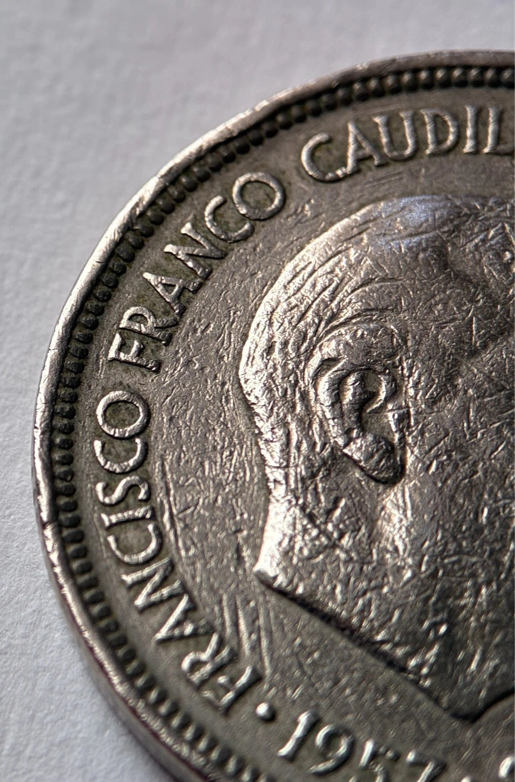 5 Peseten 1957 *60 | Spanien | Francisco Franco | Kupfer-Nickel Münze | schön