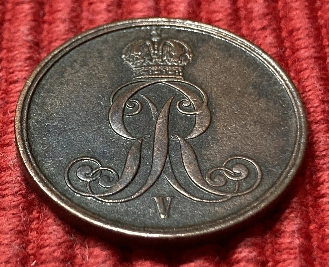 2 Pfennige 1853 B | Braunschweig-Calenberg-Hannover | Georg V. | Kupfer-Münze