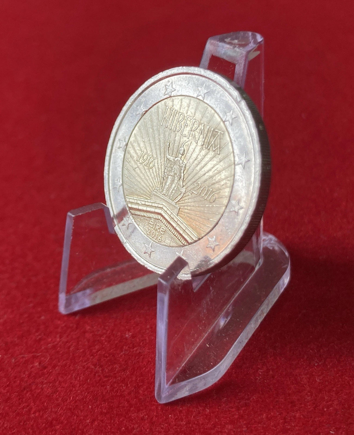 2 Euro 2016 | Irland | 100 Jahre Osteraufstand | Hibernia | Bi-Metall Gedenkmünze | Leicht dezentriert | schön
