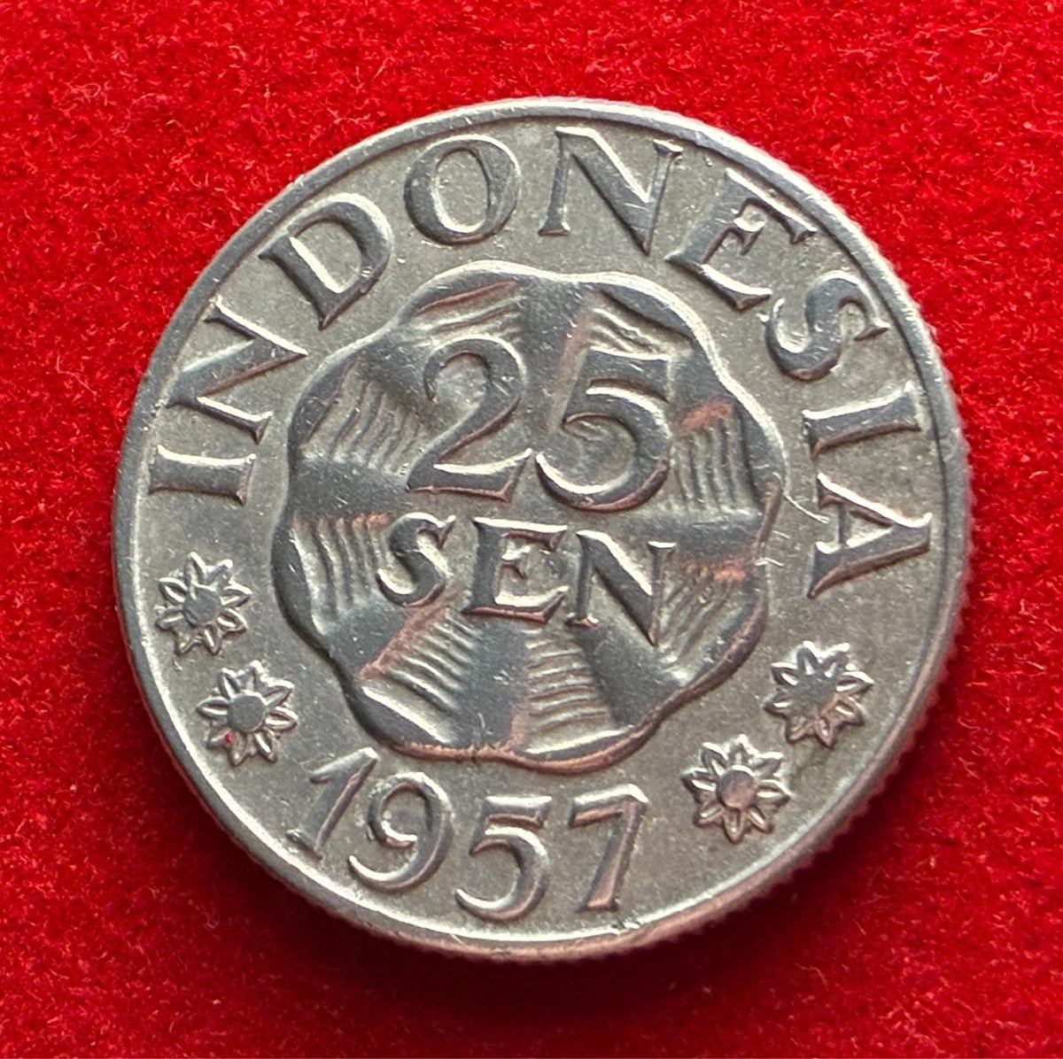 25 Sen 1957 | Indonesien | Garuda Pancasila | Aluminium Münze | vorzüglich