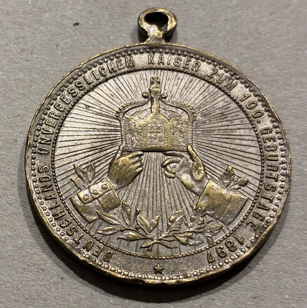 Medaille Wilhelm I. – 100. Geburtstag 1897 | Kaiserreich Preußen Gedenkprägung mit Öse