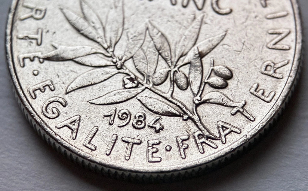 1/2 Franc 1984 | Frankreich | La Semeuse | Nickel-Münze | sehr schön