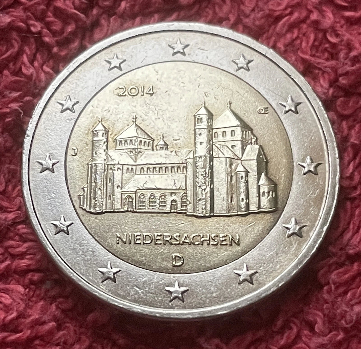 2 Euro 2014 J | Deutschland | Michaeliskirche in Hildesheim, Niedersachsen | Bi-Metall Gedenkmünze | schön