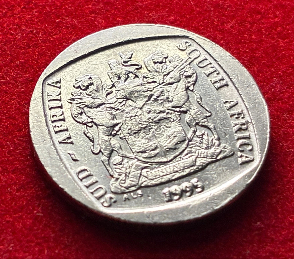 2 Rand 1995 | Südafrika | Großer Kudu | Antilope | Vernickeltes Kupfer Münze | schön