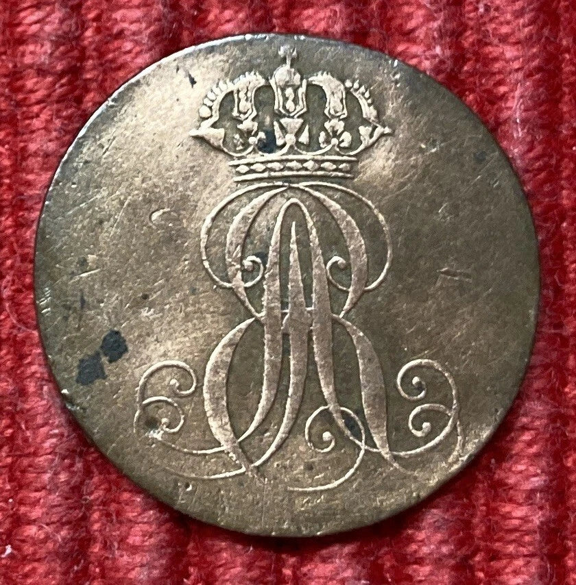1 Pfennig 1842 S | Hannover | Gekröntes Monogramm | Kupfer-Münze