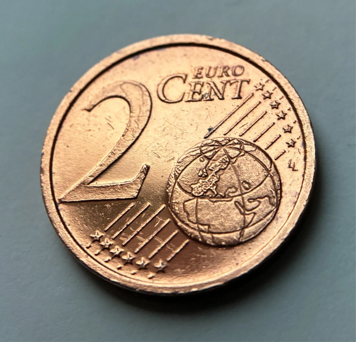 2 Cent 2002 A | Deutschland | Eichenlaub Motiv | Münze aus verkupfertem Stahl