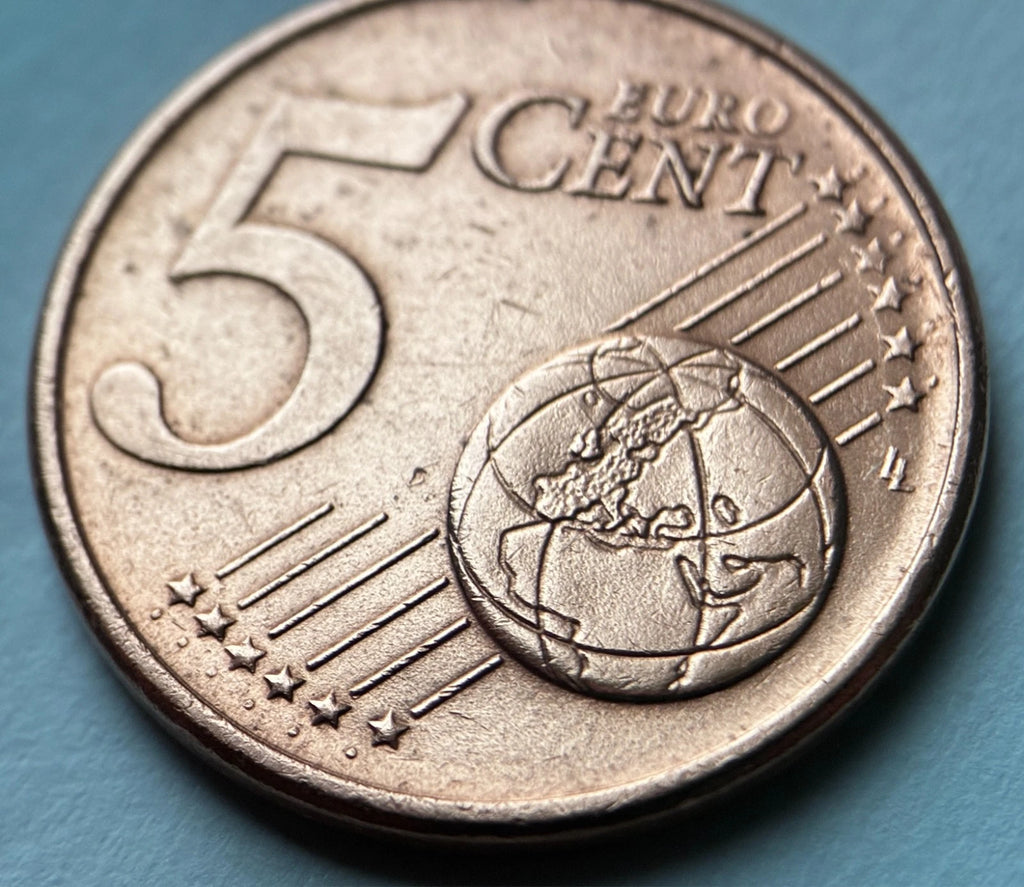 5 Cent 2002 | Griechenland | Moderner Tanker | Münze aus Verkupfertem Stahl | Sehr schön