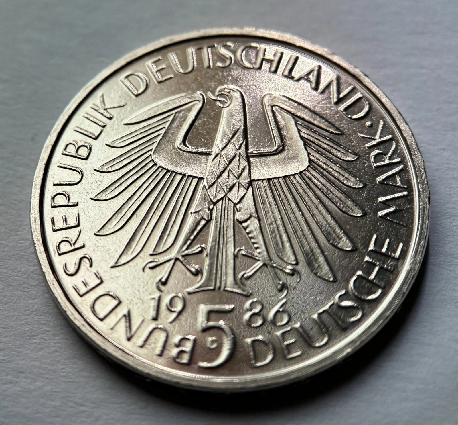 5 DM 1986 D | BRD | 600 Jahre Universität Heidelberg Gedenkmünze