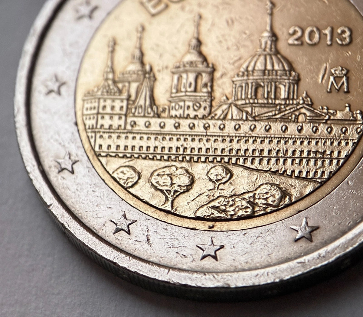 2 Euro 2013 | Spanien | Klosterschloss Escorial | Bi-Metall Gedenkmünze | schön