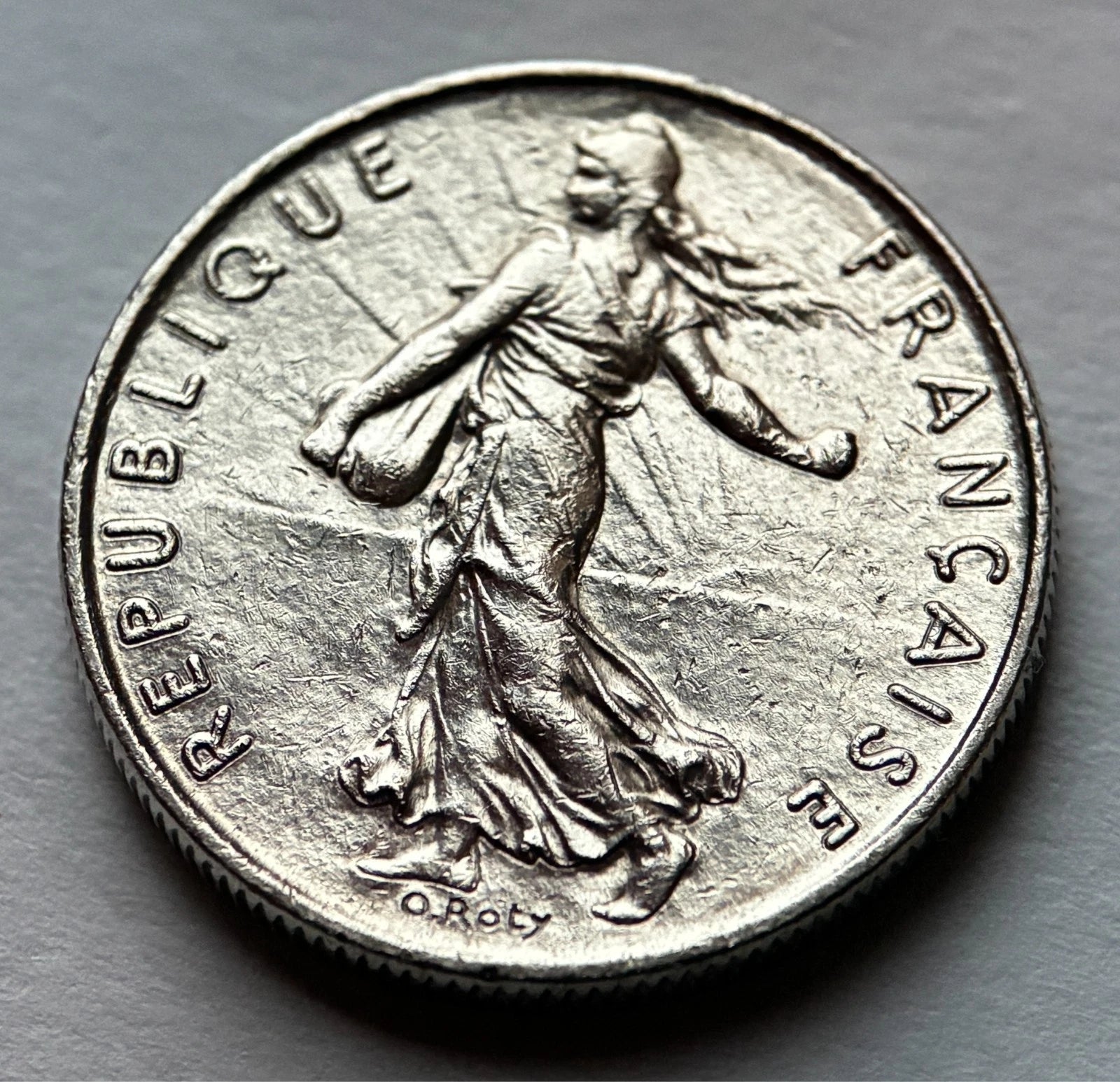 1/2 Franc 1984 | Frankreich | La Semeuse | Nickel-Münze | sehr schön