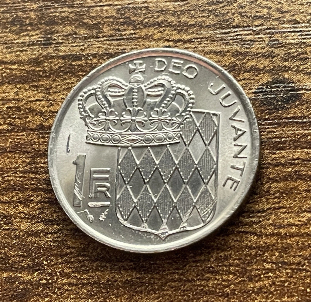 1 Franc 1975 | Monaco | Fürst Rainier III. | Deo Juvante | Nickel-Münze | vorzüglich