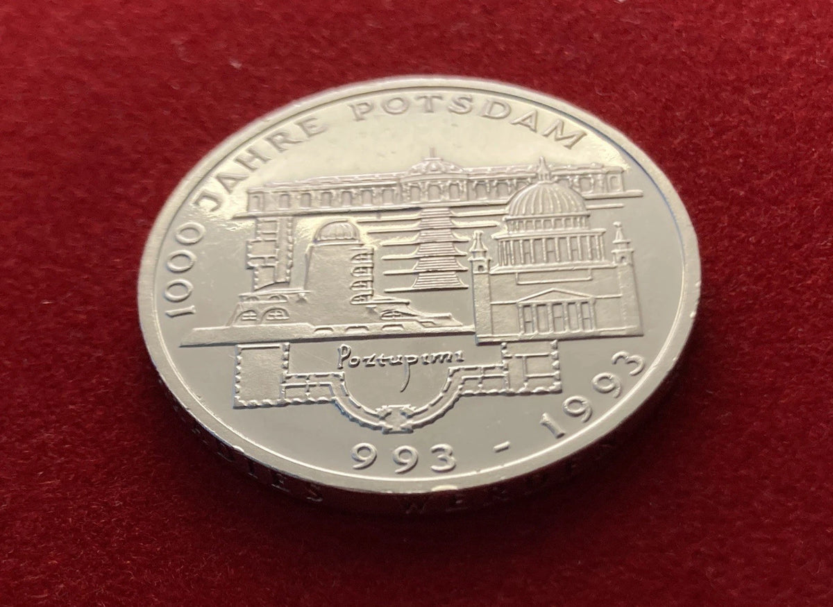 10 Deutsche Mark 1993 F | Bundesrepublik Deutschland | 1000 Jahre Potsdam | 625er Silbermünze | vorzüglich