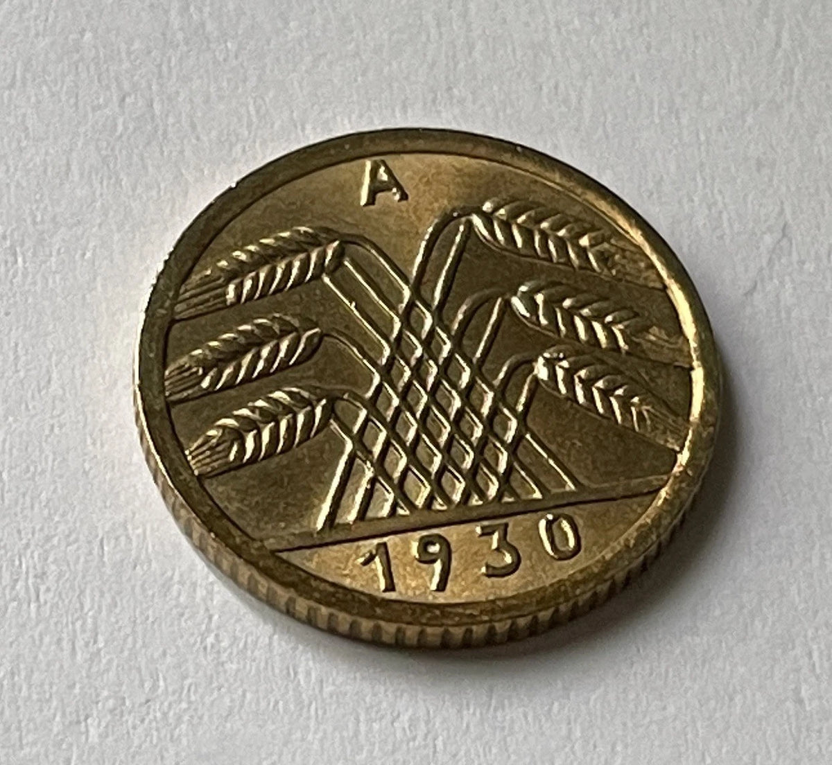 5 Reichspfennig 1930 A | Deutsches Reich | Weimarer Republik | Aluminiumbronze Münze | vorzüglich
