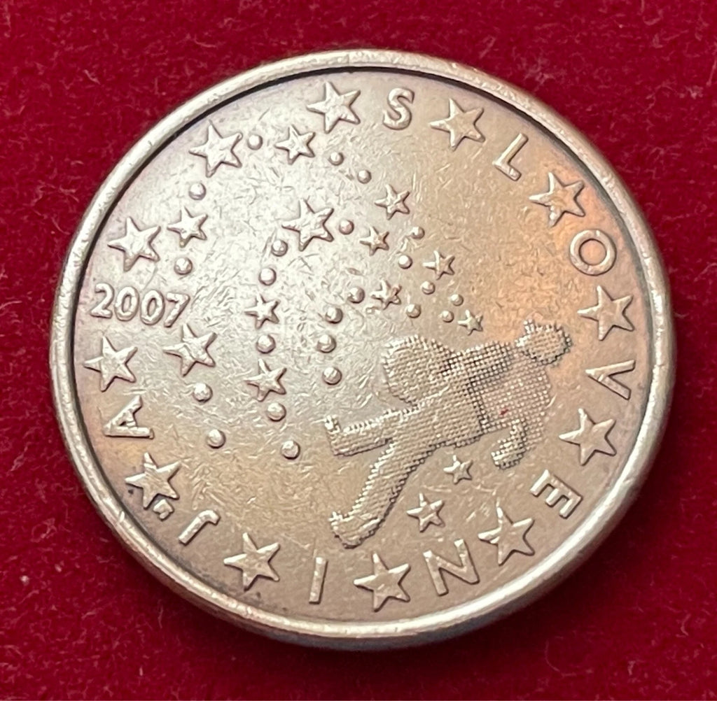 5 Cent 2007 | Slowenien | Der Sämann (Ivan Grohar) | Verkupferter Stahl Münze | schön