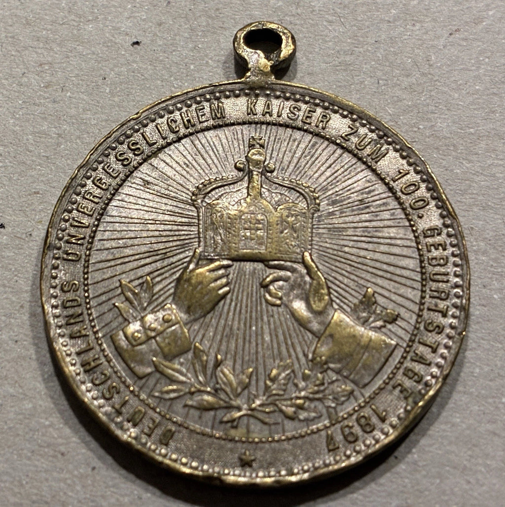 Medaille Wilhelm I. – 100. Geburtstag 1897 | Kaiserreich Preußen Gedenkprägung mit Öse