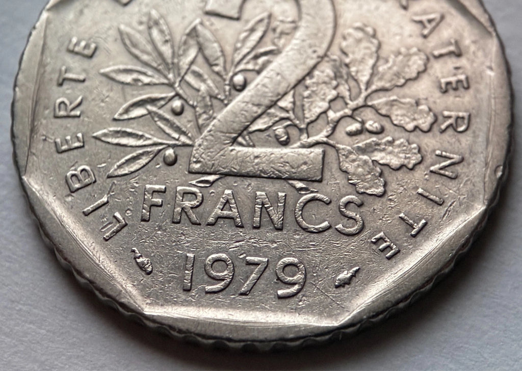 2 Francs 1979 | Frankreich | Säerin 'Semeuse' im Sonnenaufgang | Nickel Münze | schön