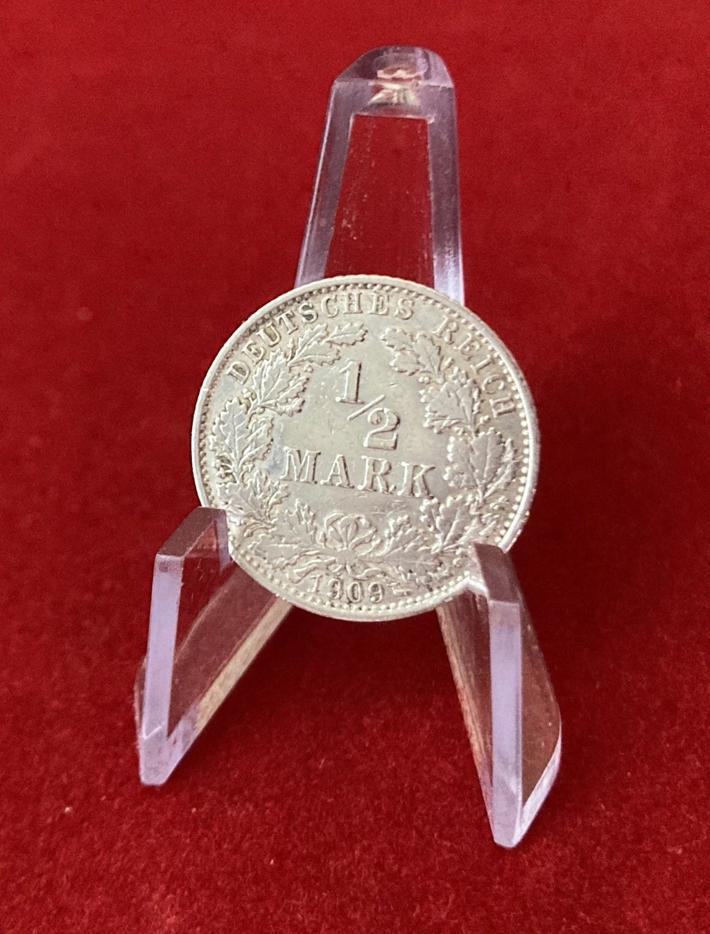 1/2 Mark 1909 A | Deutsches Reich | 900er Silbermünze | Historische Münze | vorzüglich