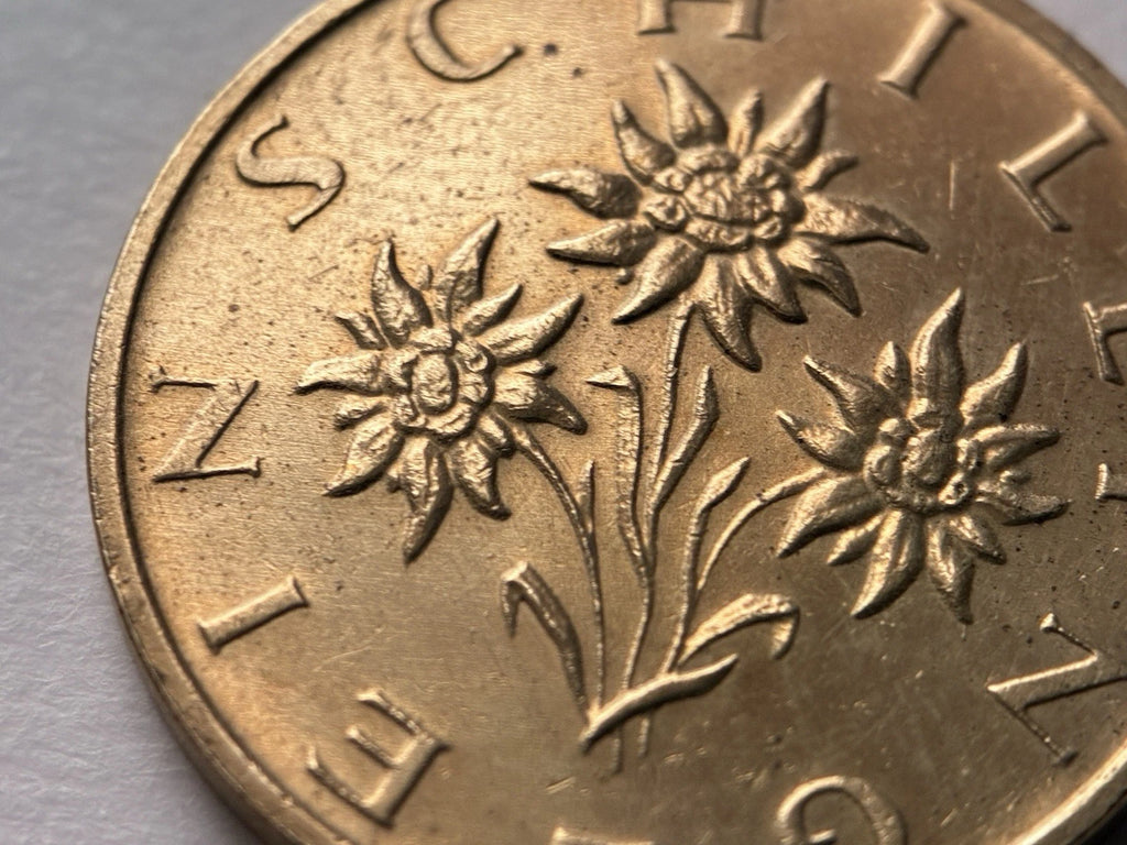 1 Schilling 1995 | Österreich | Edelweiß | Alpenblume | Aluminiumbronze Münze | sehr schön