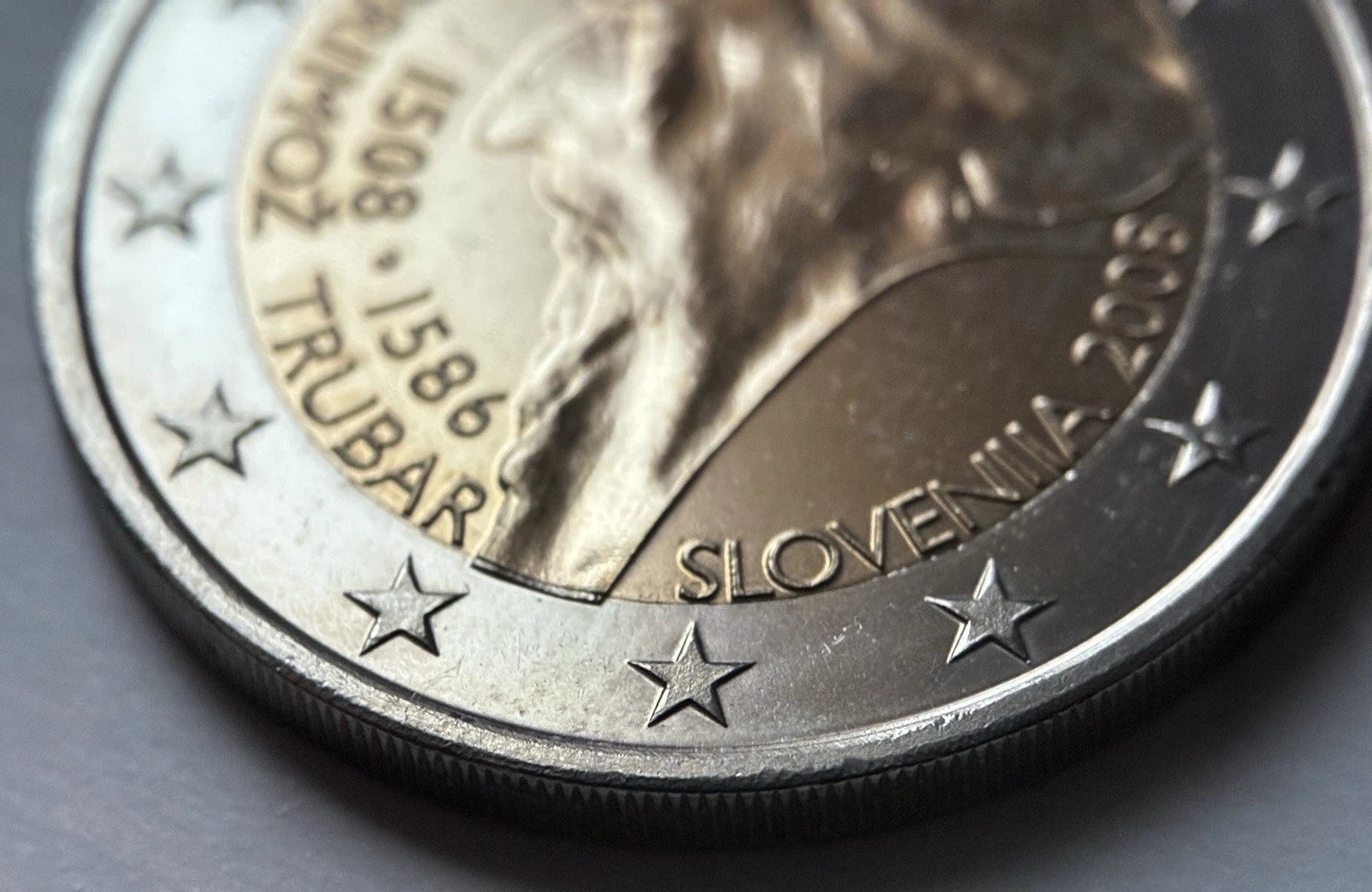 2 Euro 2008 | Slowenien | 500. Geburtstag Primož Trubar | Bi-Metall Münze