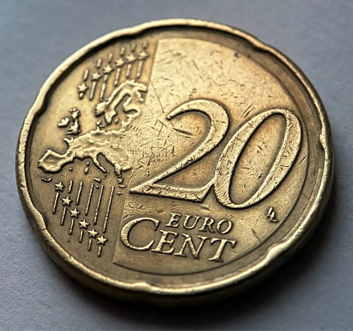 20 Cent 2011 | Estland | Landkarte EESTI | Nordisches Gold Münze | schön