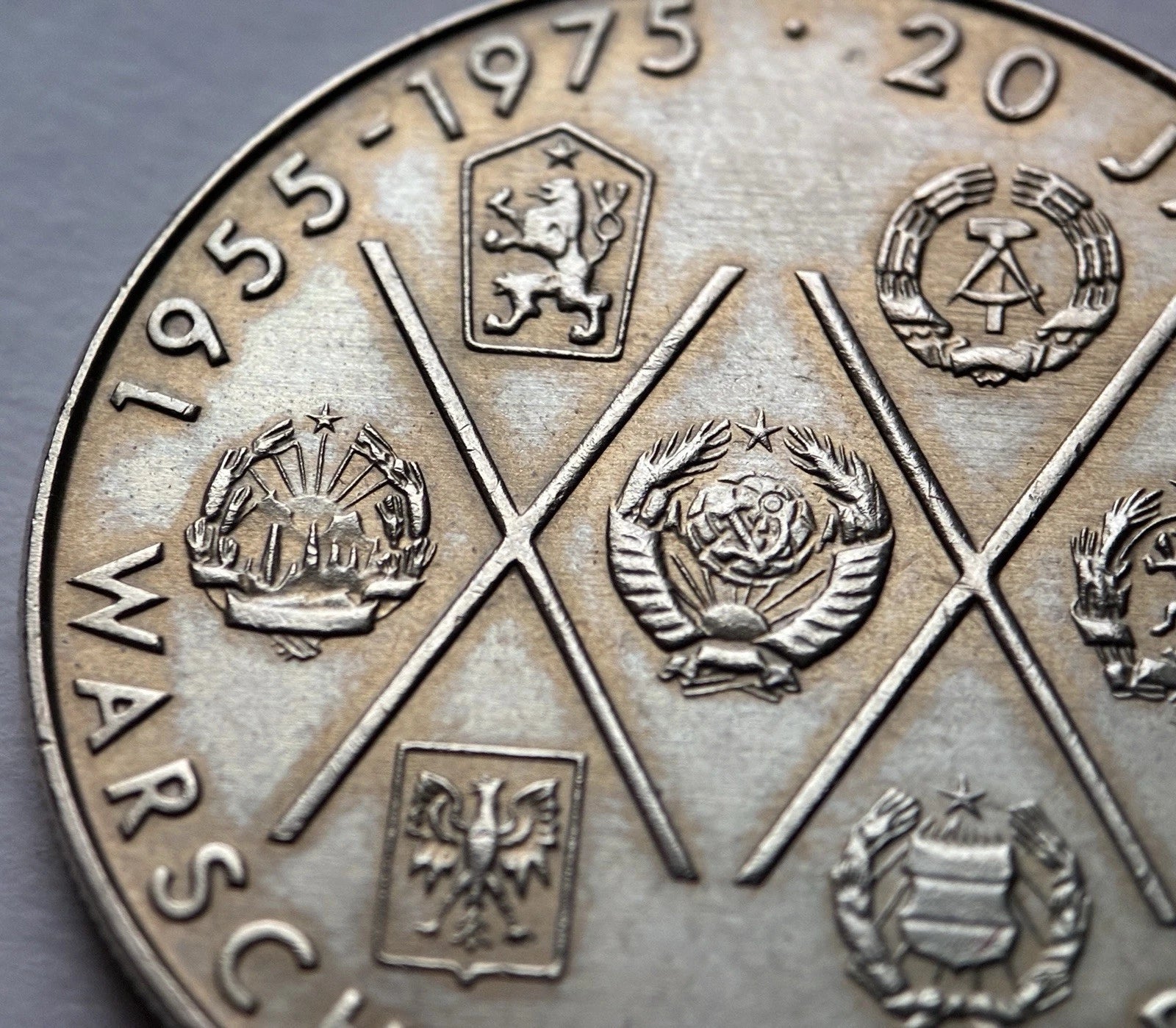 10 Mark 1975 A | Deutsche Demokratische Republik (DDR) | 20 Jahre Warschauer Vertrag | Kupfer-Zink-Nickel | Gedenkmünze | sehr schön
