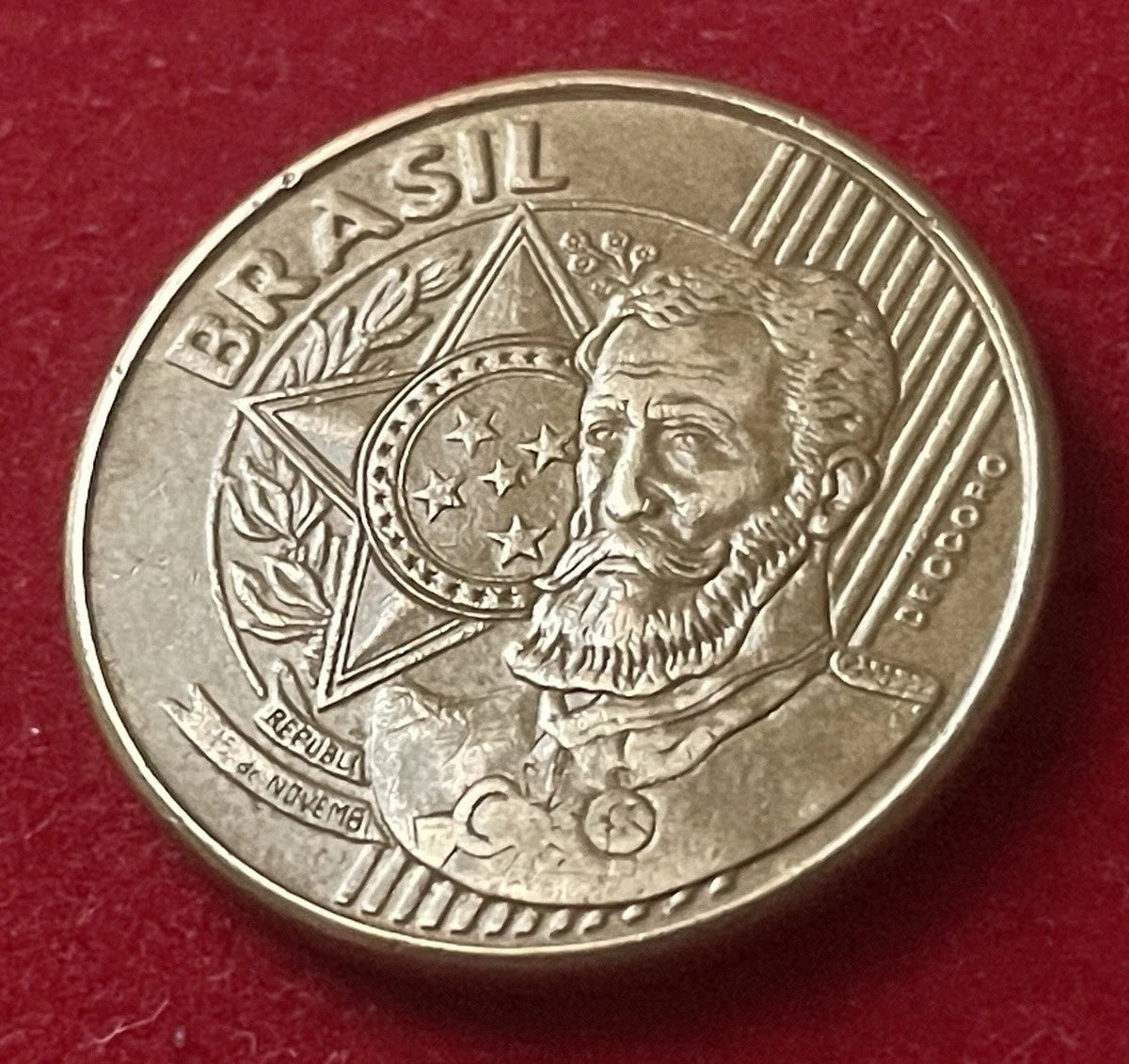 25 Centavos 2008 | Brasilien | Deodoro da Fonseca | Münze aus Vermessingtem Stahl | schön