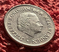 25 Cent 1972 | Niederlande | Königin Juliana | Münze aus Nickel | schön