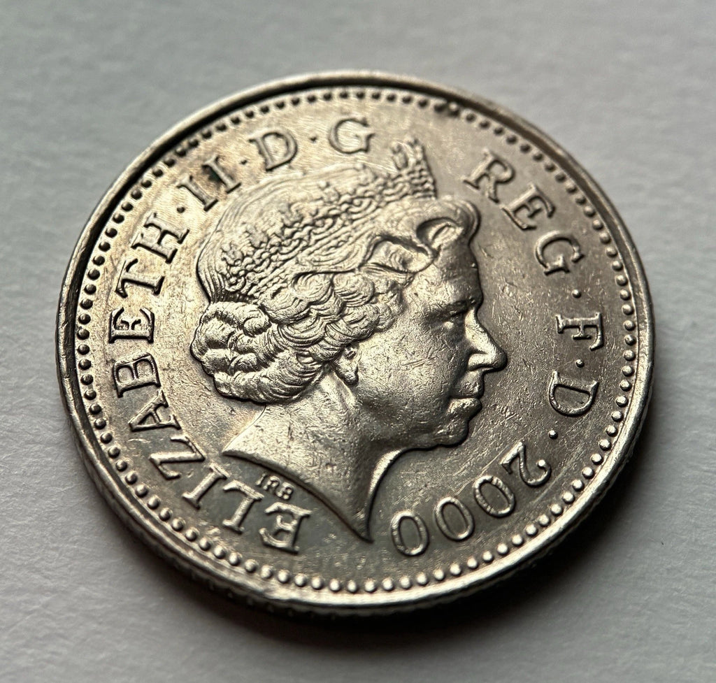 10 Pence 2000 | Großbritannien | Elizabeth II. | gekrönter Löwe | Kupfer-Nickel Münze