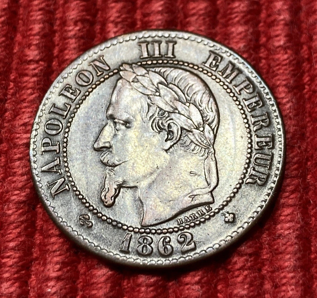 2 Centimes 1862 BB | Frankreich | Kaiser Napoleon III. | EMPIRE FRANÇAIS | Bronze Münze | vorzüglich