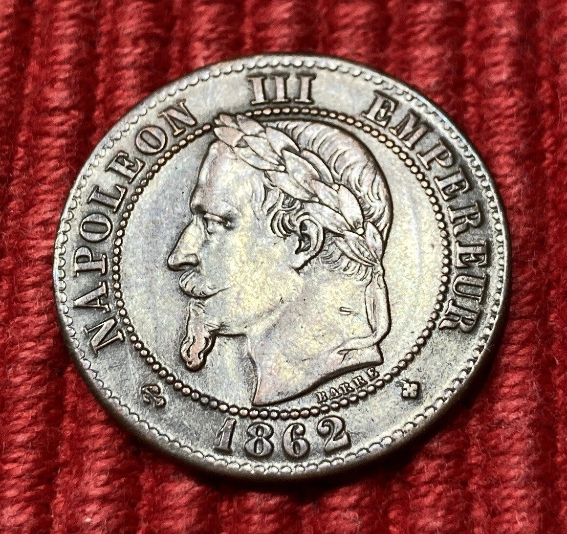 2 Centimes 1862 BB | Frankreich | Kaiser Napoleon III. | EMPIRE FRANÇAIS | Bronze Münze | vorzüglich