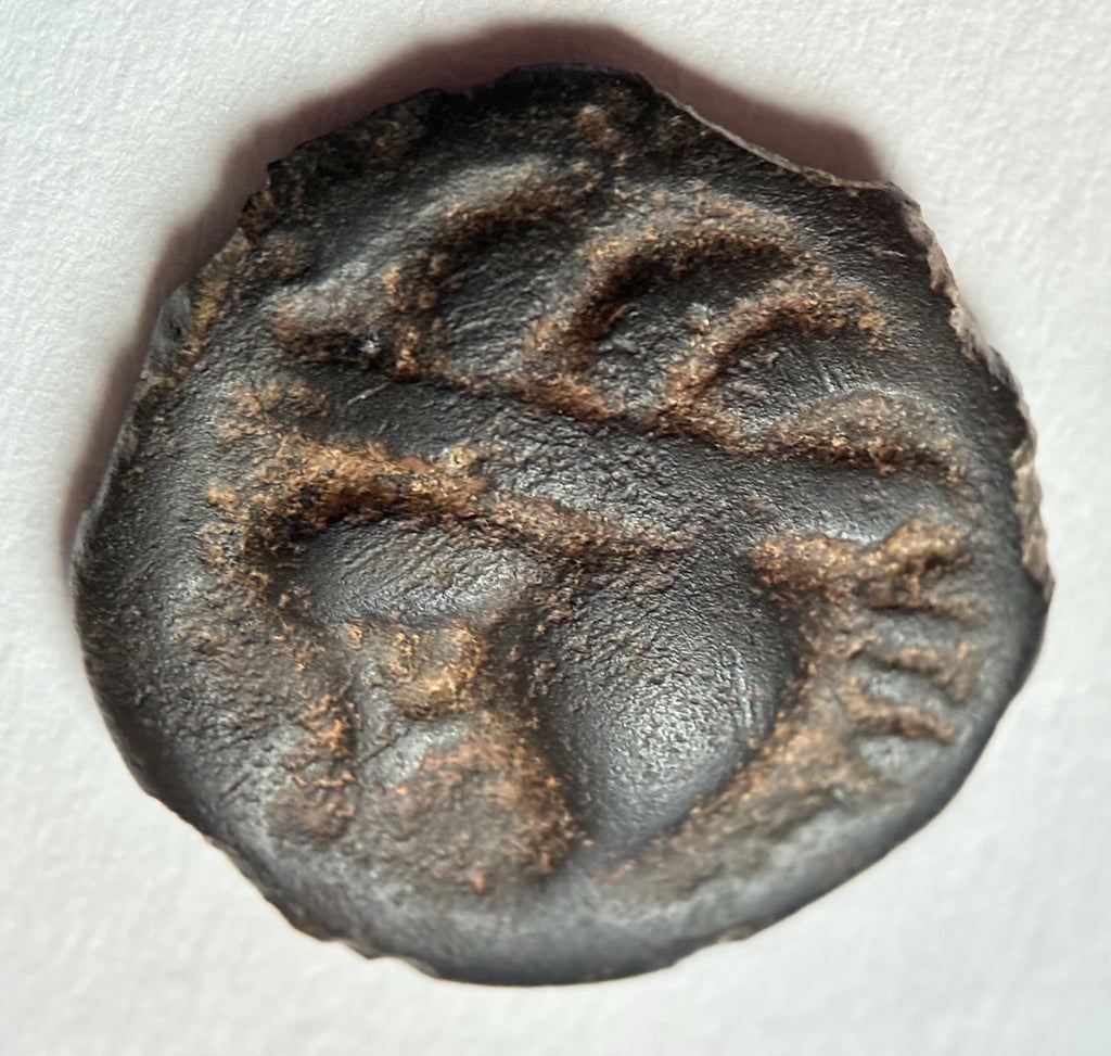 Kelten Gallien Leuci Potin - Obol 150-50 vor Chr. – Antike Bronzemünze / Sehr gut erhalten