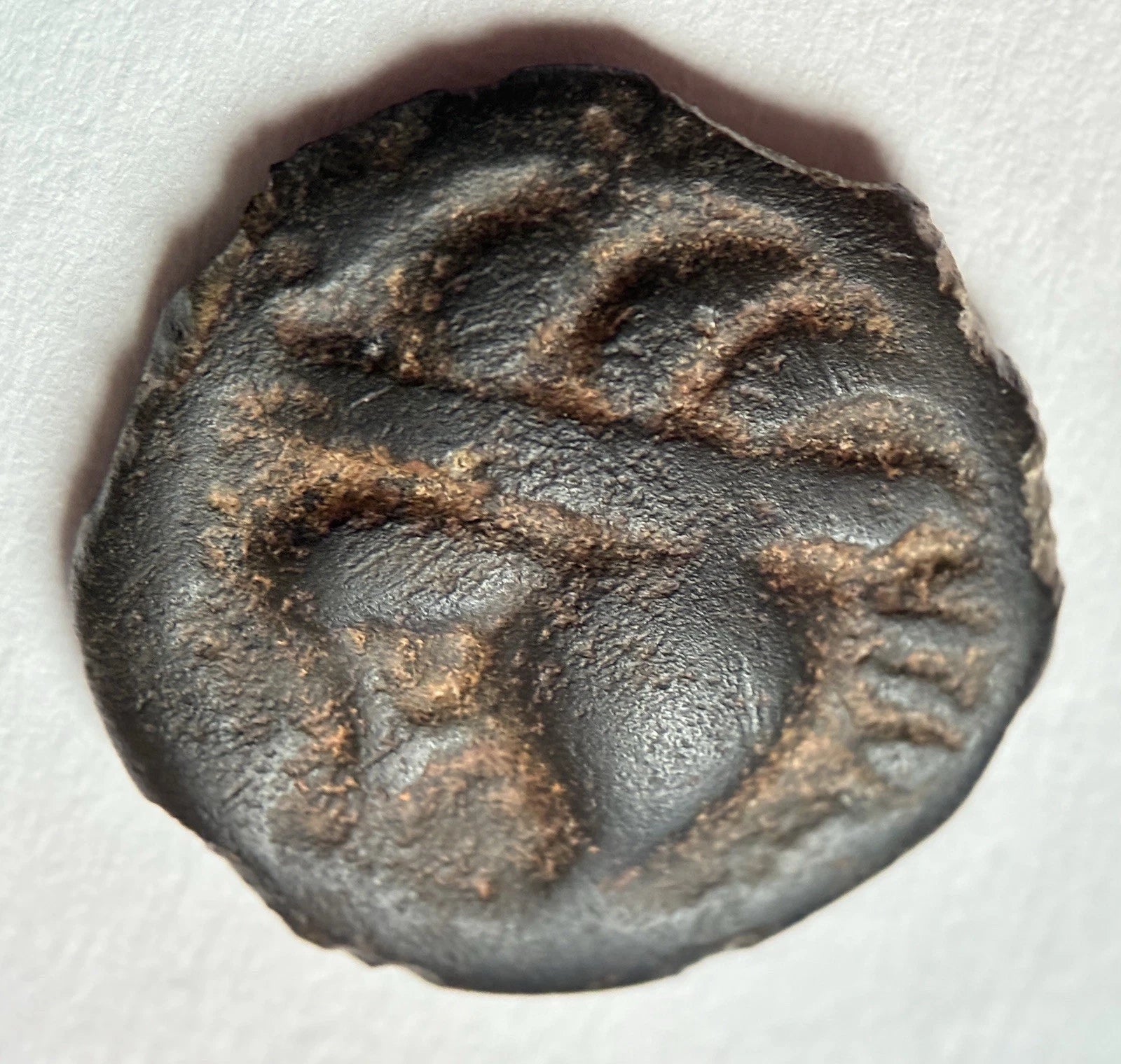 Kelten Gallien Leuci Potin - Obol 150-50 vor Chr. – Antike Bronzemünze / Sehr gut erhalten
