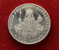 10 Deutsche Mark 1990 F | Bundesrepublik Deutschland | Kaiser Friedrich I. Barbarossa | 625er Silbermünze | vorzüglich