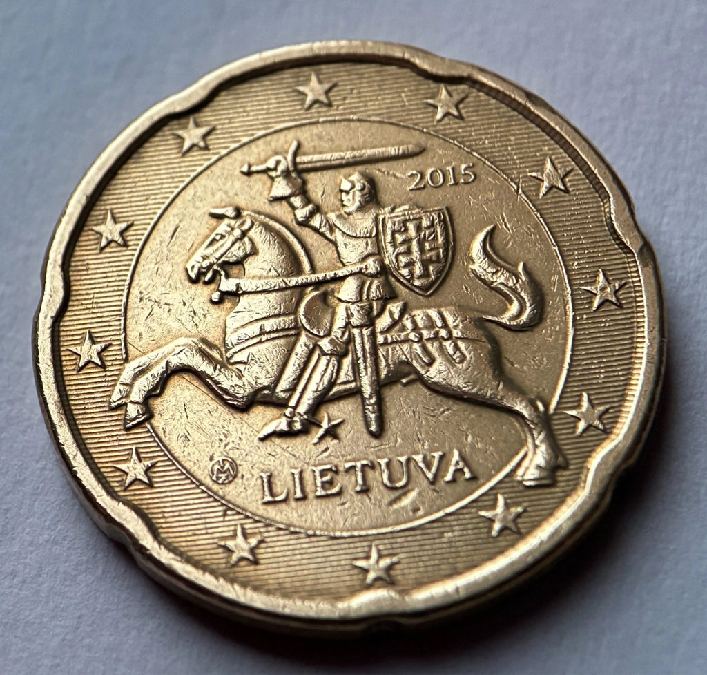 20 Cent 2015 | Litauen | Vytis Ritter | Münze aus Nordischem Gold | schön