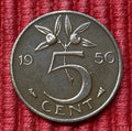 5 Cent 1950 | Niederlande | Königin Juliana | Bronze Münze | sehr schön