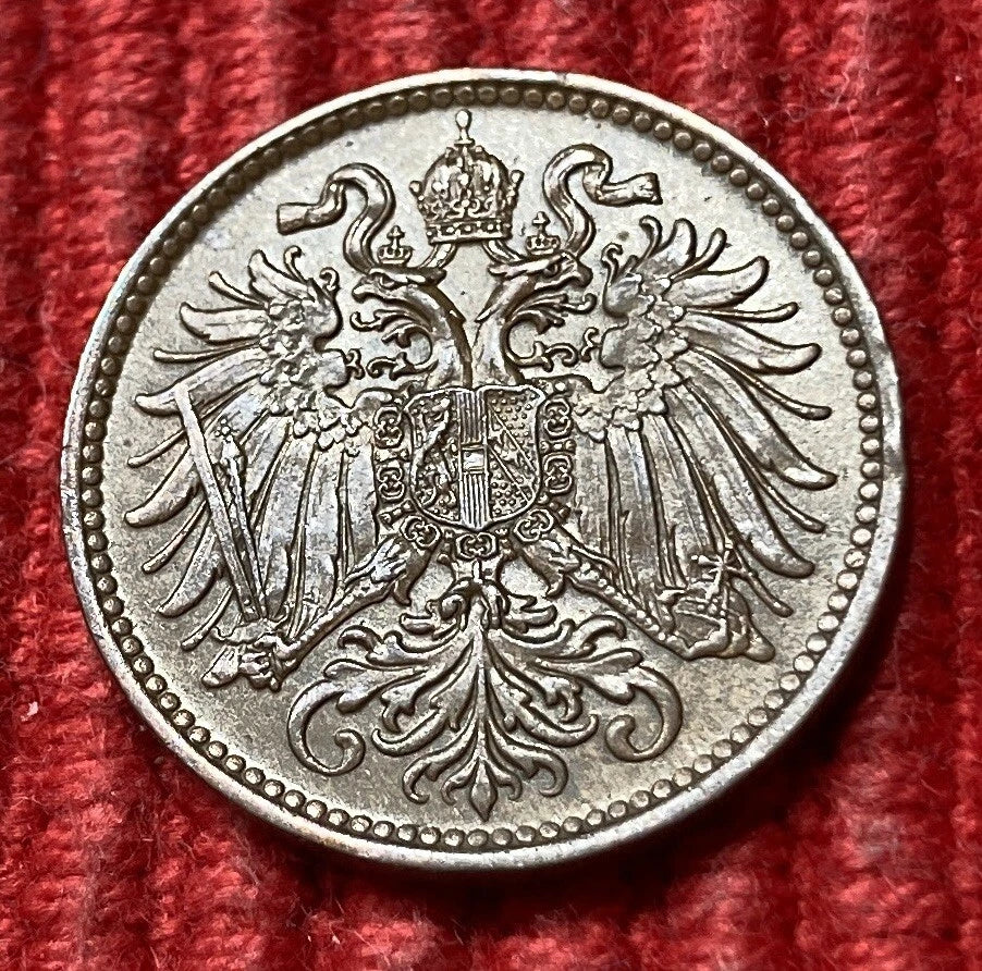 2 Heller 1896 | Österreich | Habsburgischer Doppeladler | Bronze | Kursmünze | schön