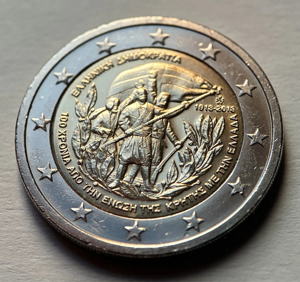 2 Euro 2013 Griechenland | 100 Jahre Vereinigung mit Kreta | Bi-Metall Münze