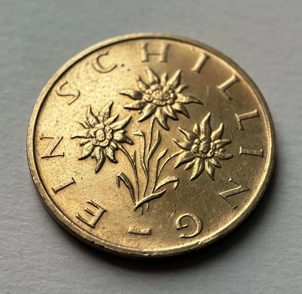 1 Schilling 1995 | Österreich | Edelweiß | Alpenblume | Aluminiumbronze Münze | sehr schön